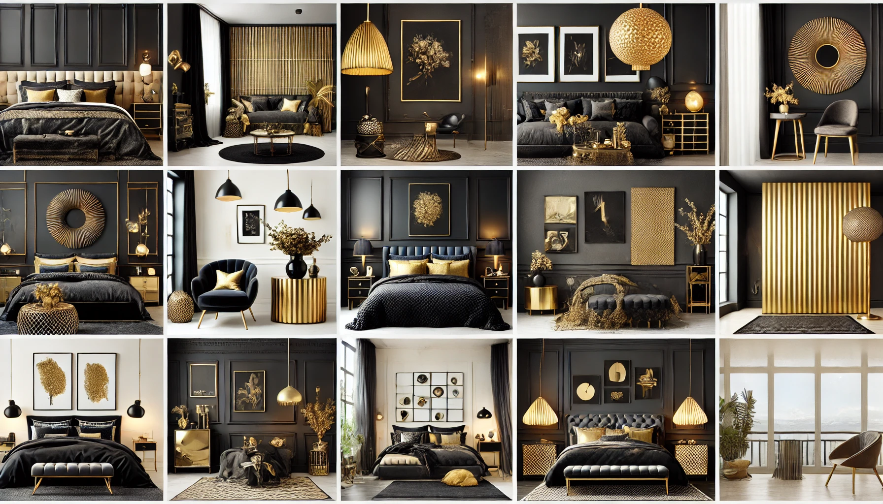 10 Stunning Black and Gold Bedroom Decor Ideas