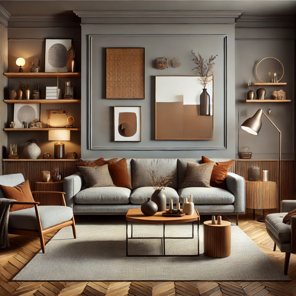 Balancing Gray and Brown in Your Living Room