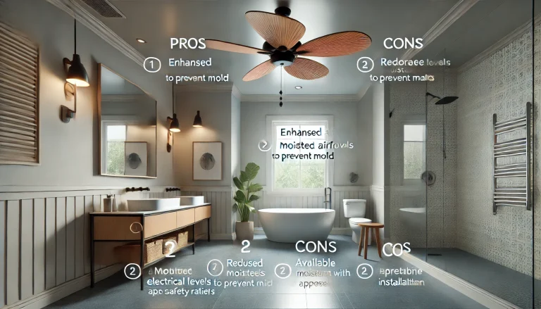 Ceiling Fans in Bathrooms Pros and Cons