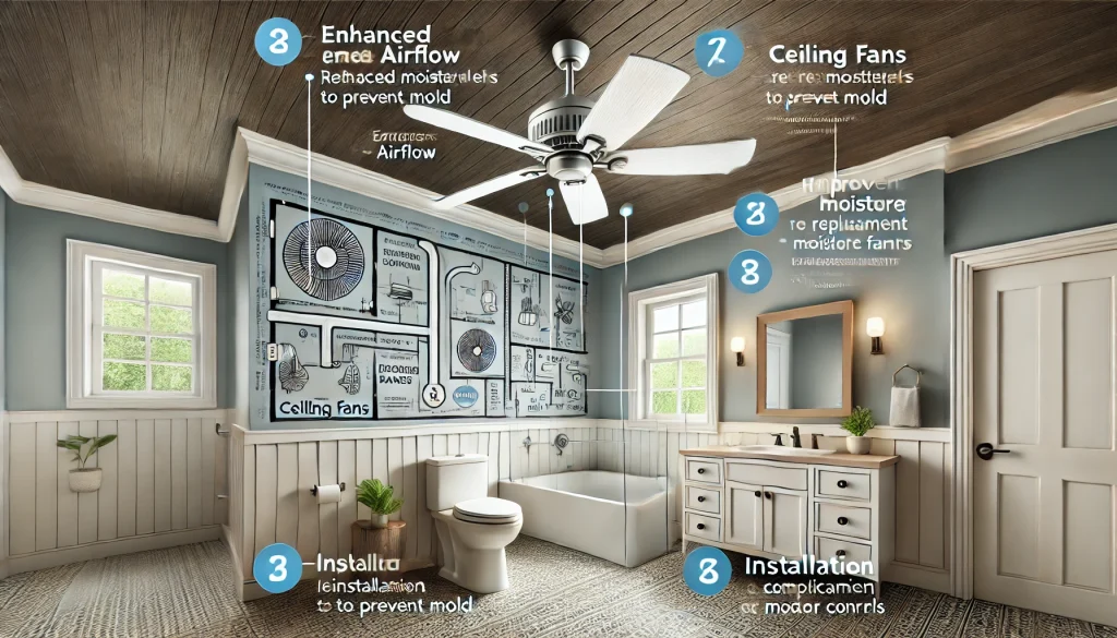 Do Ceiling Fans Improve Ventilation in Bathrooms