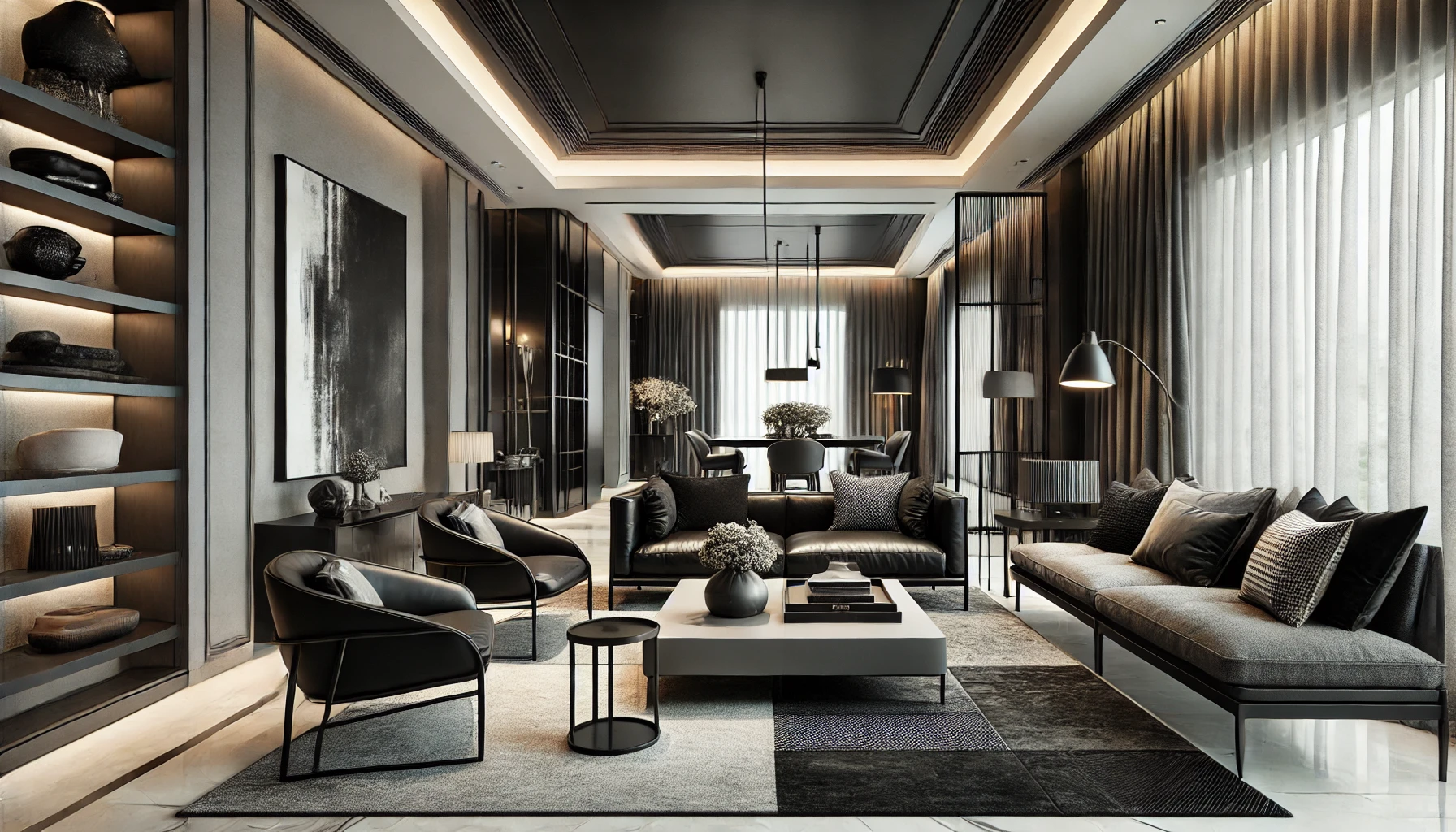 Elegance in Monochrome Designing a Black and Grey Lounge