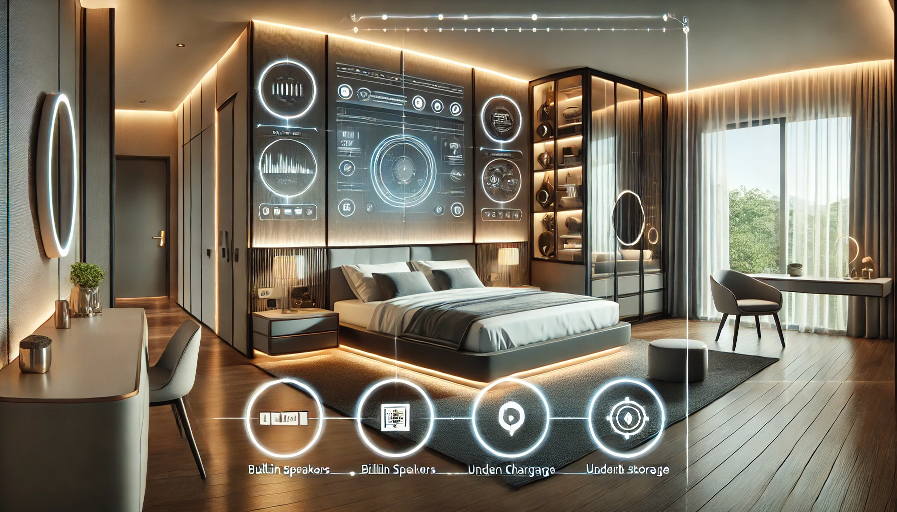 Smart and Stylish Features of a Futuristic Bedroom