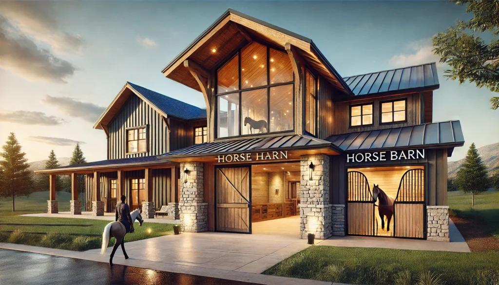 What are the Benefits of Combining a Ranch Home with a Horse Barn